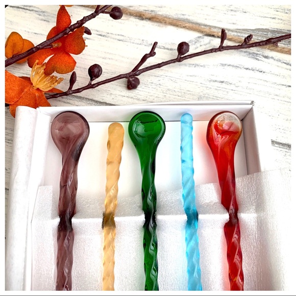 NWOT✨Handcrafted Glass Stirring Spoons - Picture 4 of 6